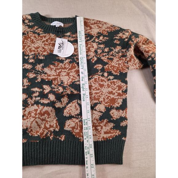 NWT Lost & Wander Fall Green Brown Sweater Women's Small Cozy Warm Cabincore - Picture 8 of 10